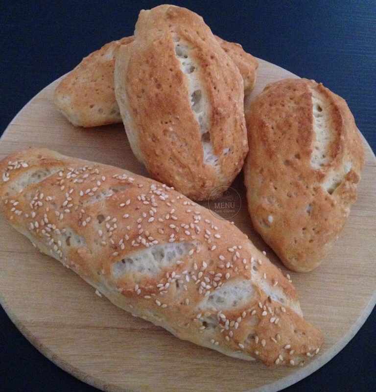 Pão tipo Francês sem glúten e sem lactose