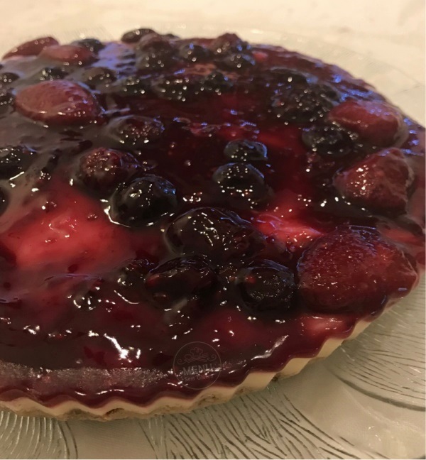 torta sem glúten e sem leite de frutas vermelhas 