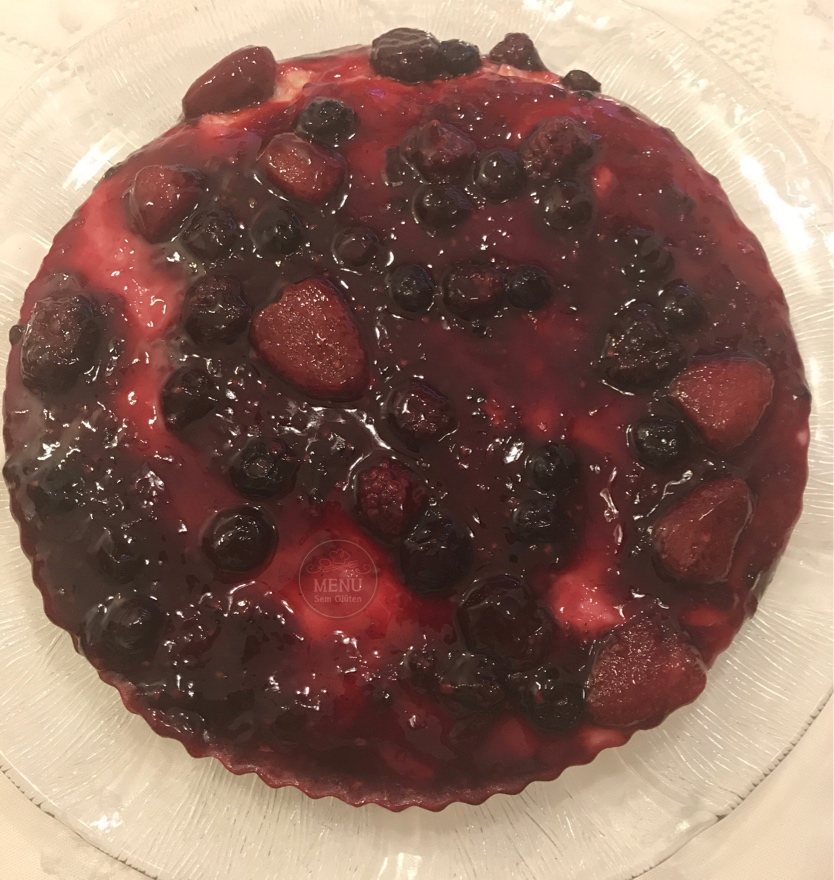 torta frutas vermelhas sem glúten